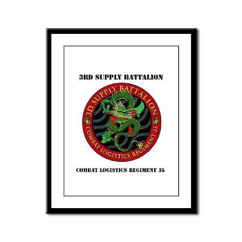 3SB - M01 - 02 - 3rd Supply Battalion with Text - Framed Panel Print
